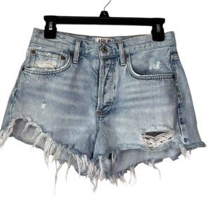 AGOLDE Parker Vintage Cut Off Shorts Size 26 Light Wash Distressed Cutoffs